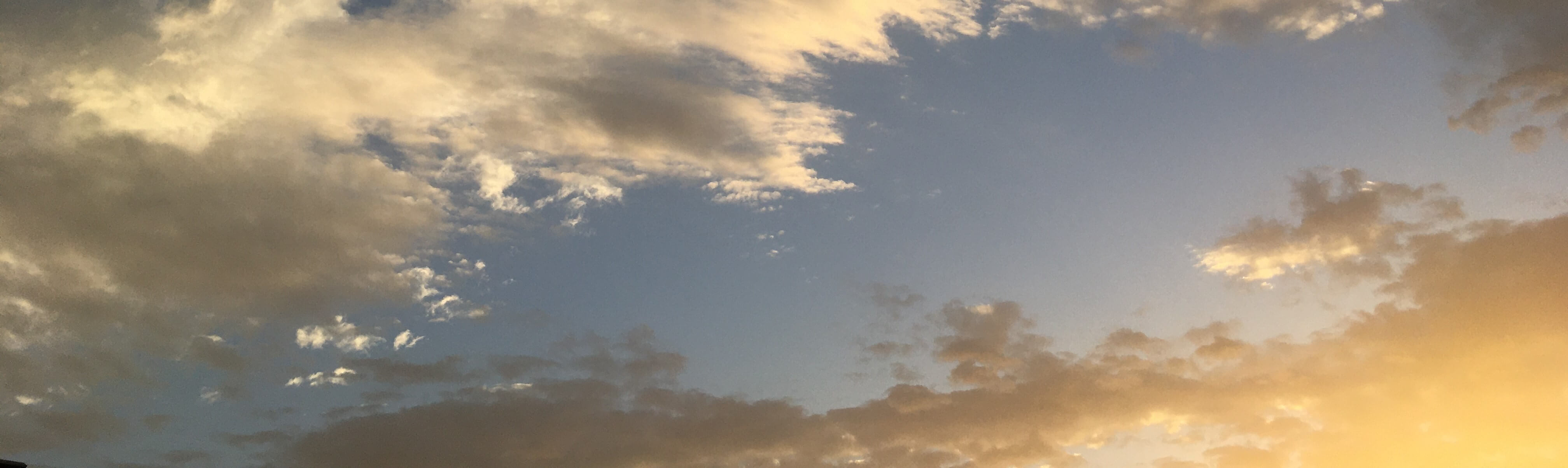 sunrise and bright clouds